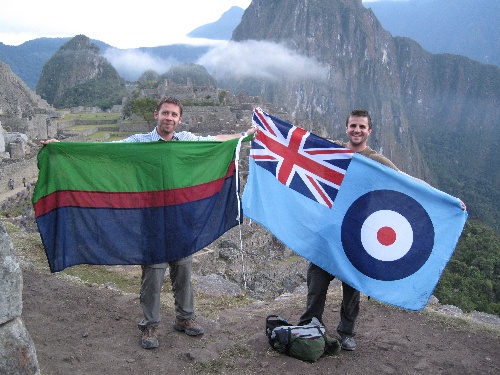 Flying the flag on top of the world, well, we were quite high.