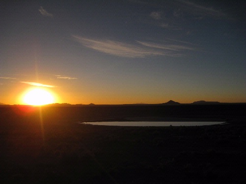 Meteor at Sunset